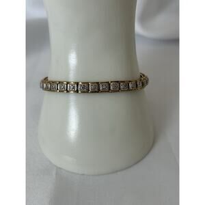 Beautiful Vtg 925 Gold & Silver Tone Bracelet